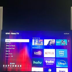 65” ONN tv roku smart tv 