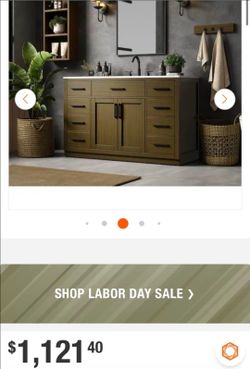 54" SINGLE SINK BATHROOM VANITY NEW
