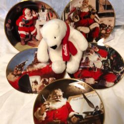 Coca-Cola Santa Plates