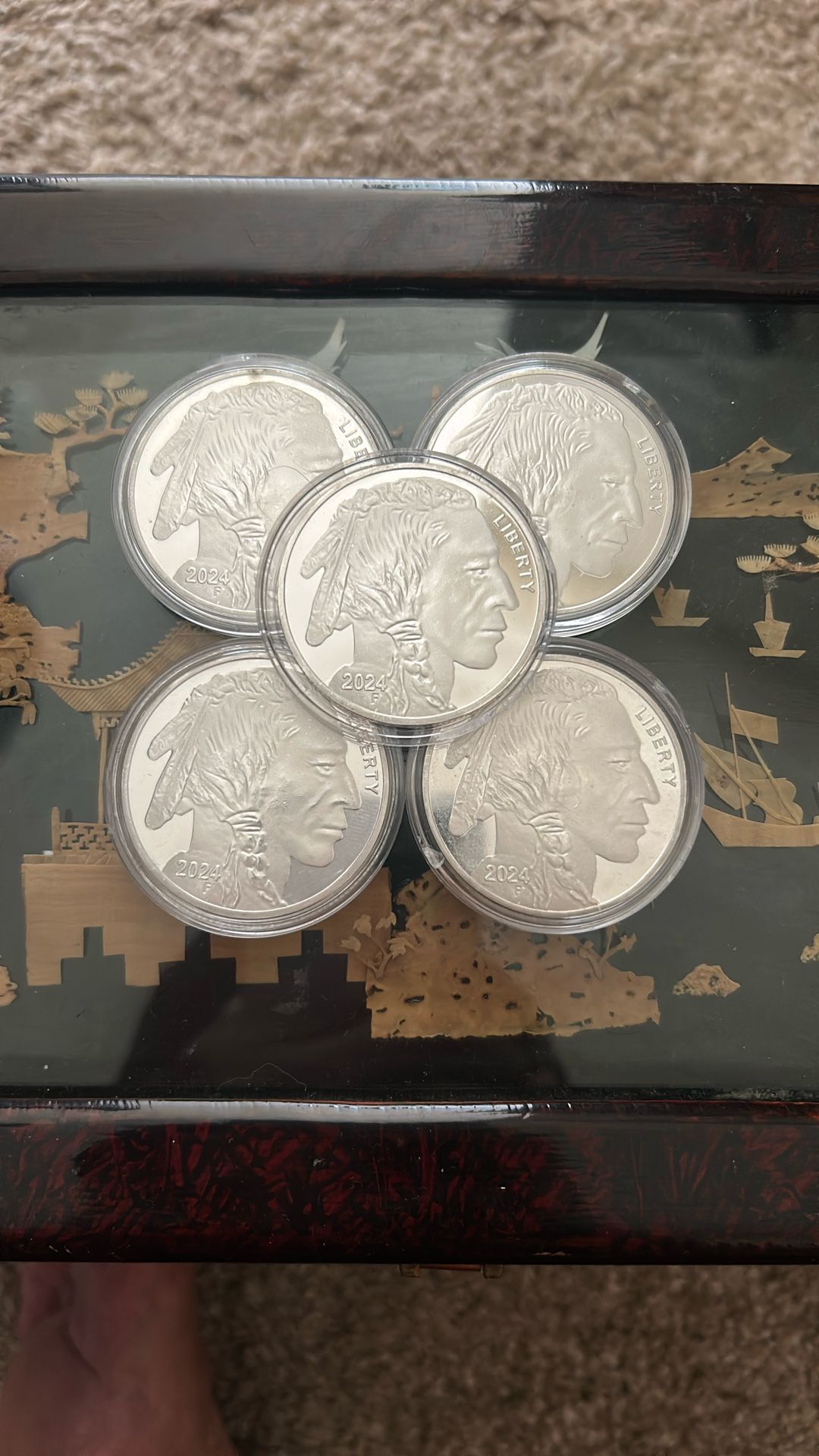 5 Buffalo Coins Resembles The Buffalo Nickel Very Nice