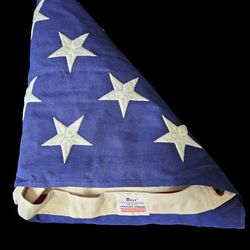 New, Large, 100% Cotton Bunting High Quality American Flag 