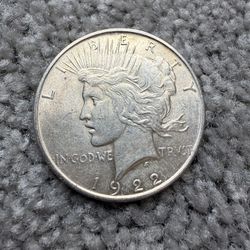 1922-D Peace Silver Dollar – 90% Silver – Denver Mint – $1 US Coin