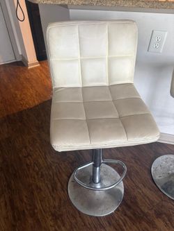 Butacas Bar Blancas - White Barstools leather