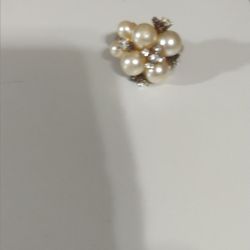 Women's Big White Stones Decorative Costume Ring 