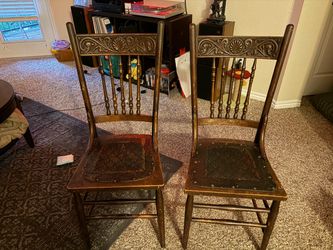 Antique wooden chairs