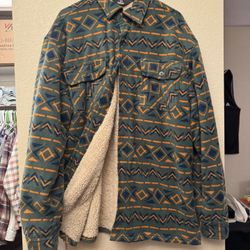 Retro Sherpa-Lined Shirt Jacket