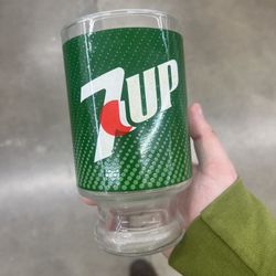 Vintage 70s 7up Glass Tumbler 