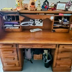 Vintage S-curve Rolltop Desk