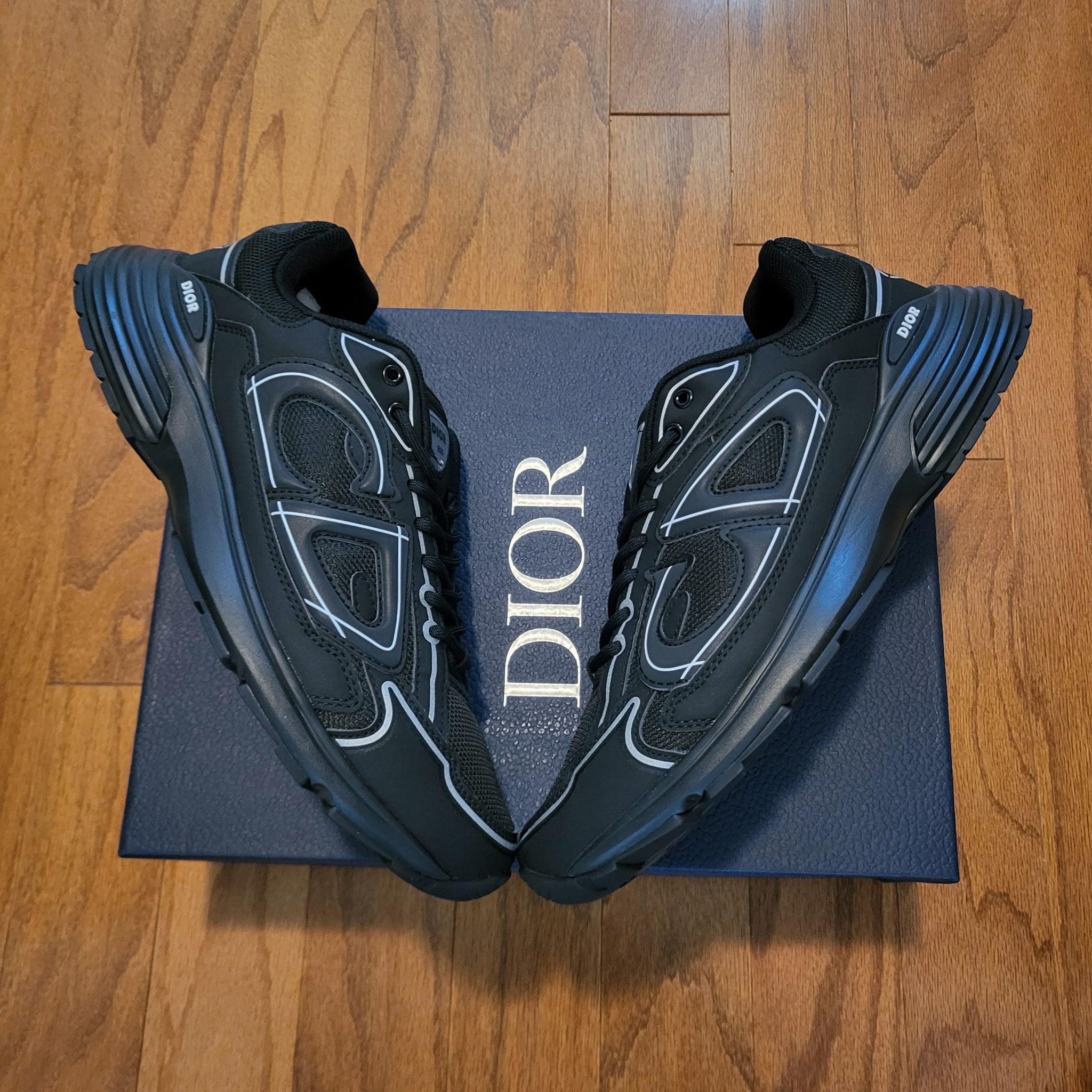 Dior B30 Countdown Sneaker Black Technical Mesh and Black Technical Fabric