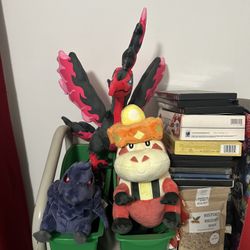 Corviknight, Crocalor, Galarian Moltres & Rowlet Plushies 