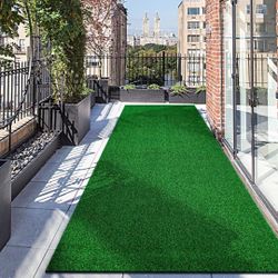 Outdoor Area Rug and Runner - Green Grass - Perfect for Golf & More