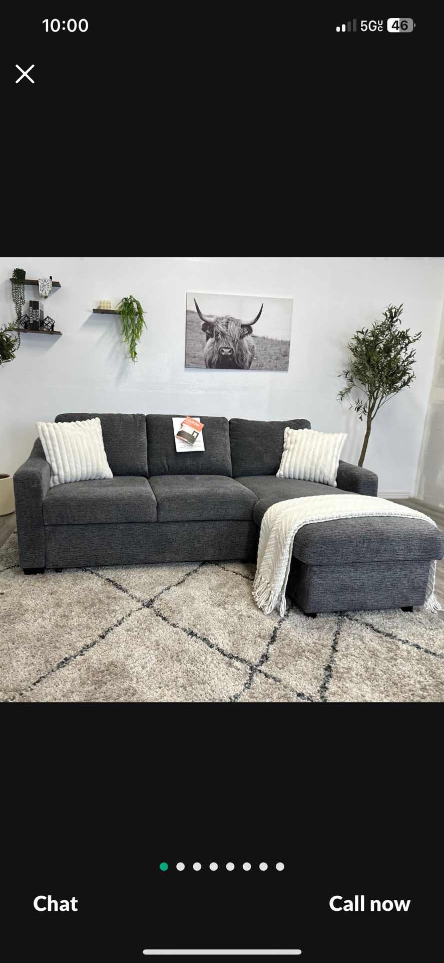 Gray Sectional Sleeper Couch - Free Delivery