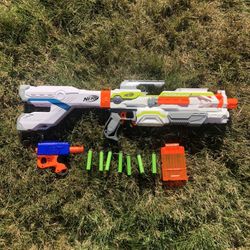 Nerf Modulus With Extra Mini Gun And 6 Round Mag And 7 Green Bullets 🔫