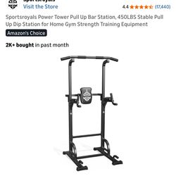 Pull Up Bar. With Dips, And Push Up Handles 