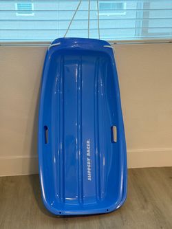 (New)Slippery Racer Blue Plastic Snow Sled