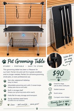 Pet Grooming Table pet 💕 🐈‍⬛ 🐶