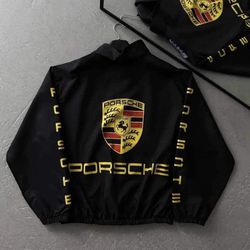 Porsche Black Racing Jacket New With Tags Available All Sizes Unisex 