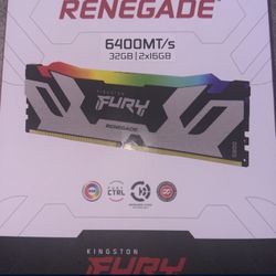 Kingston FURY Renegade RGB 32GB (2x16GB) 6400MT/s DDR5 CL32 DIMM Desktop Memory (Kit of 2) | Intel XMP 3.0 | Overclocking Stability