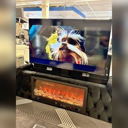 King Queen size TV bed with LED Fireplace and Built in heater