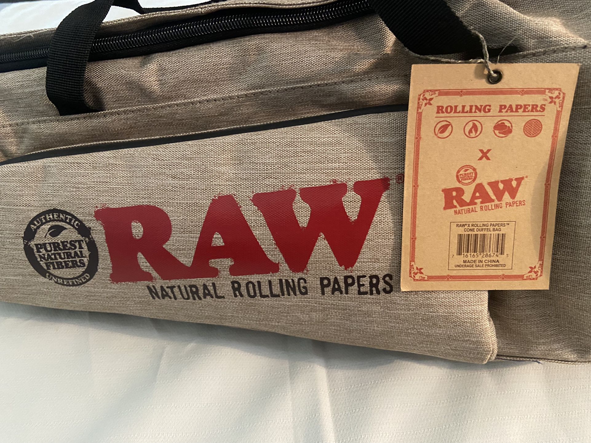 Raw Rolling Papers Cone Duffel Bag
