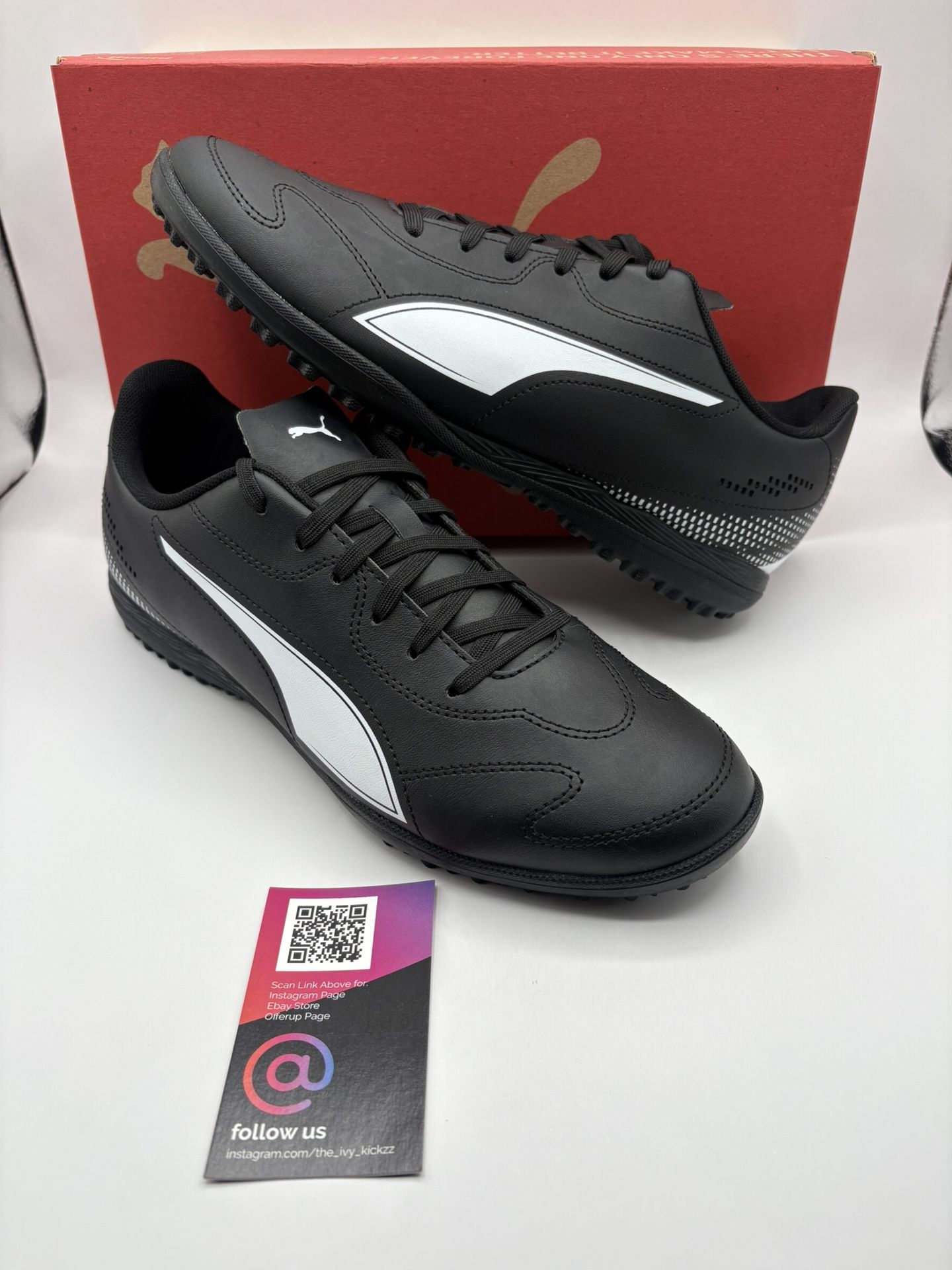 New PUMA Vitoria 2 Turf Soccer Shoes Cleats Mens Size 8.5, 9, 9.5, 11 And 13 Black White