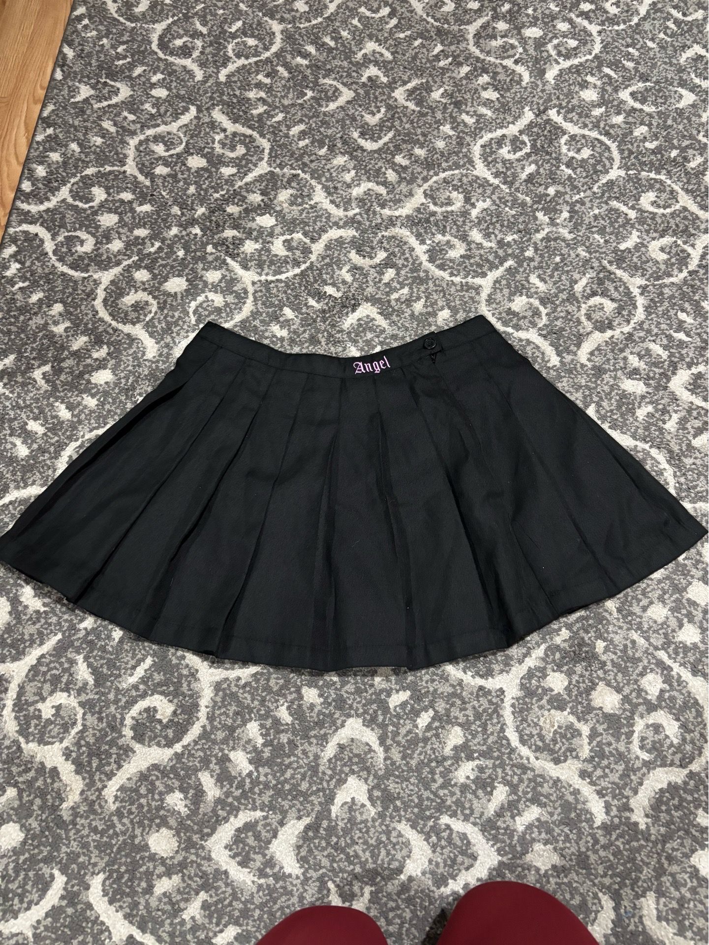 Black Pleated Mini Skirt