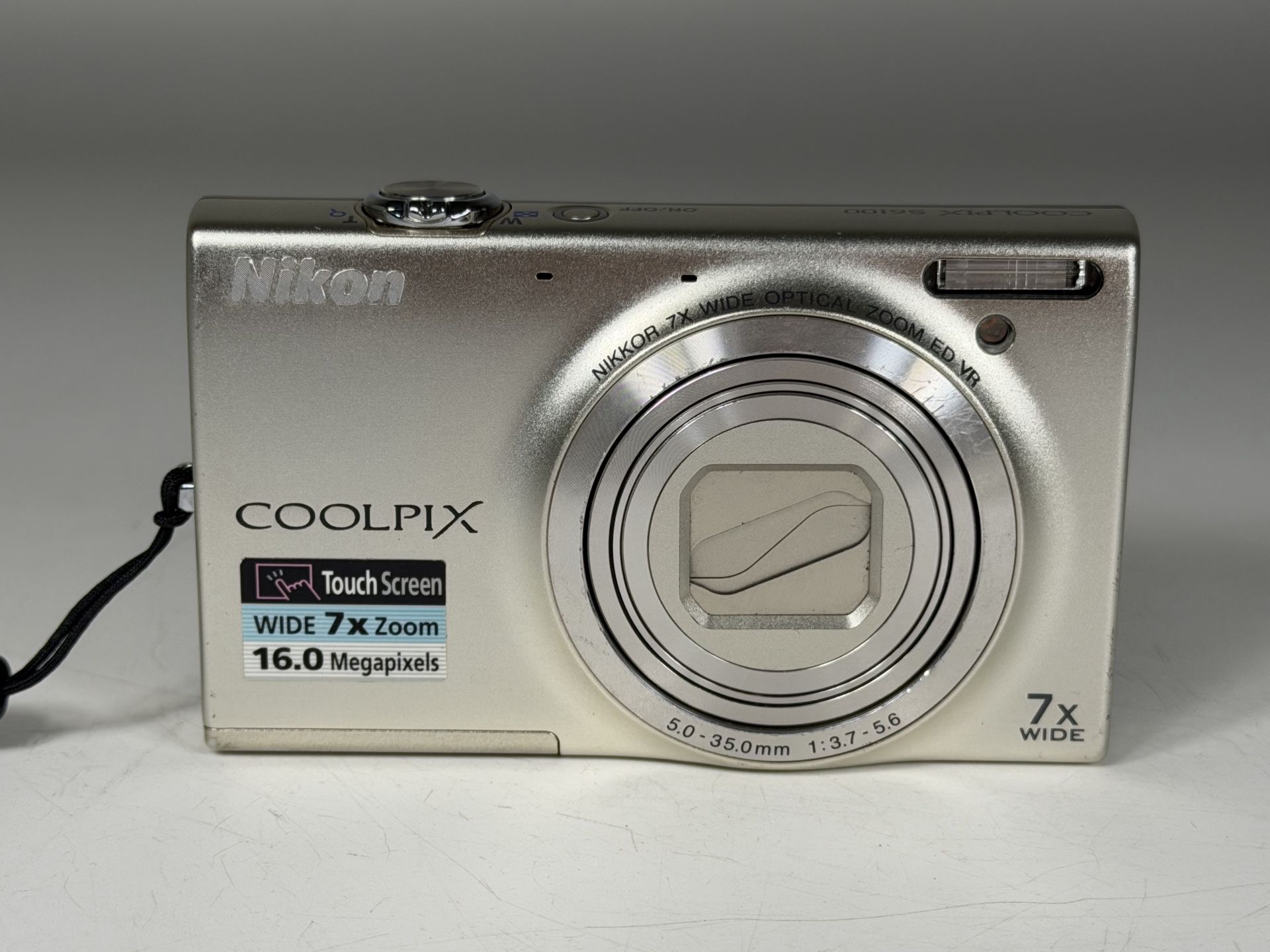 Nikon Coolpix S6100 Silver 16MP Touch-Screen Digital Camera with 
