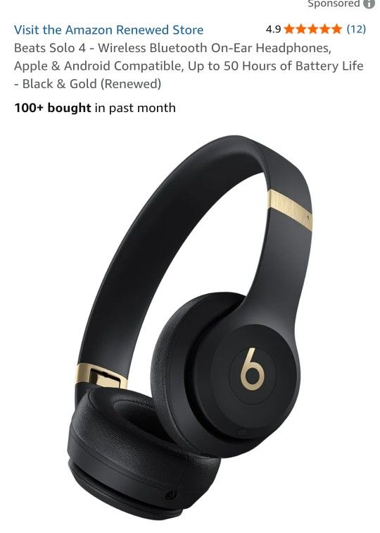 Beats Solo 4 Black And Gold