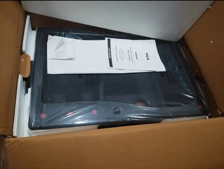 KRAUS-Quarza Drop-in/Undermount Granite Composite 33 in. 1-Hole 60/40 Double Bowl Kitchen Sink in Black.... NEW IN BOX