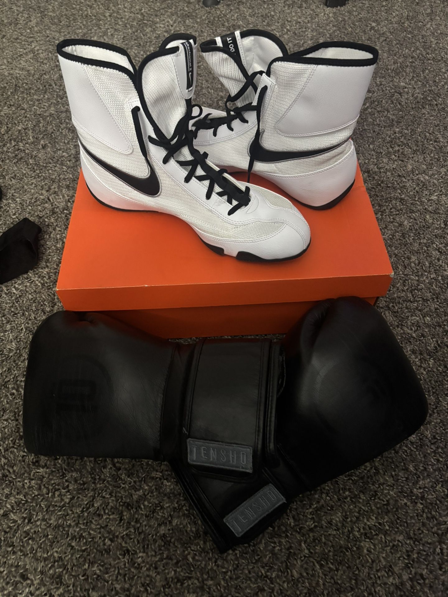 Boxing Shoes &’ Gloves.