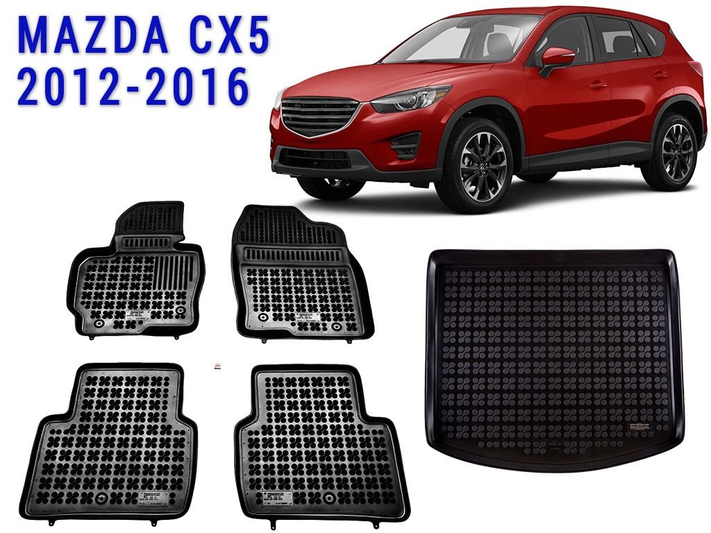 All weather floor mats trunk liner set for Mazda CX-5 2012-2016 3D Custom Fit