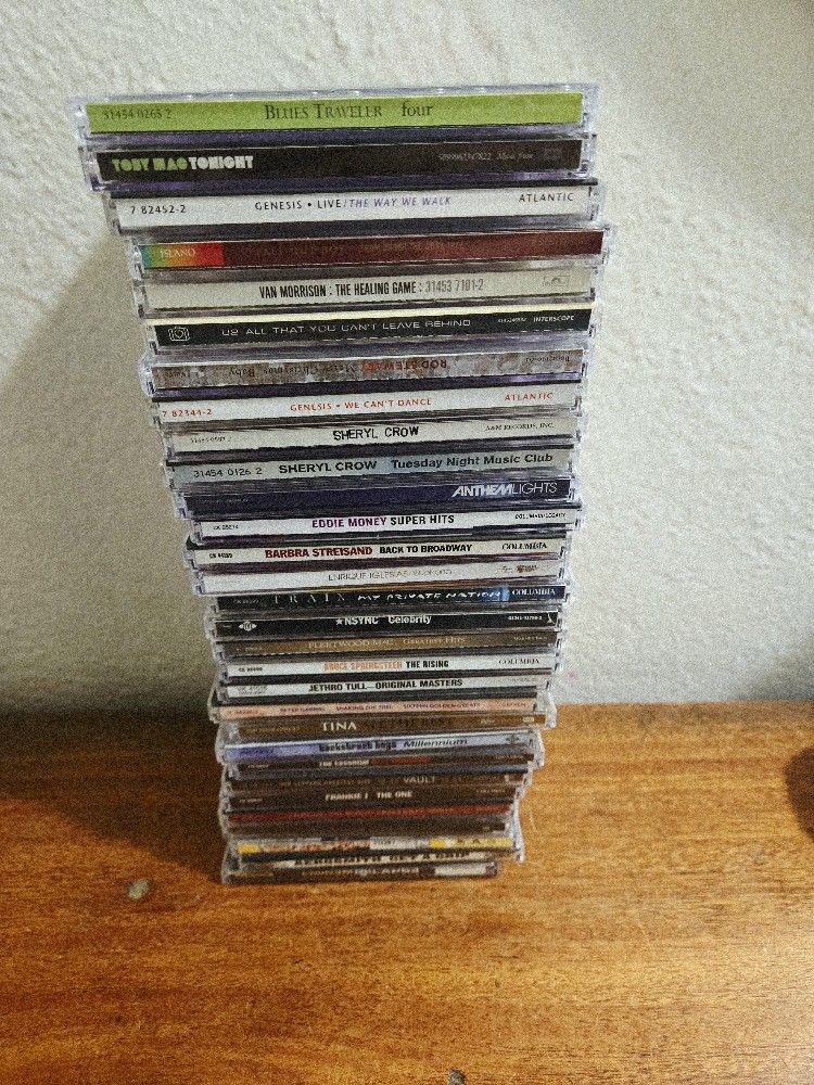 30 CDs $1 Each Aerosmith Def Leopard  U2 Genesis NSYNC Van Morrison Eddie Money Sheryl Crow......