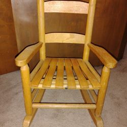 Vintage Kids Wood Rocking Chair! 
