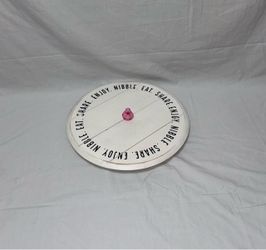 Charcuterie Lazy Susan Wooden Tray - White