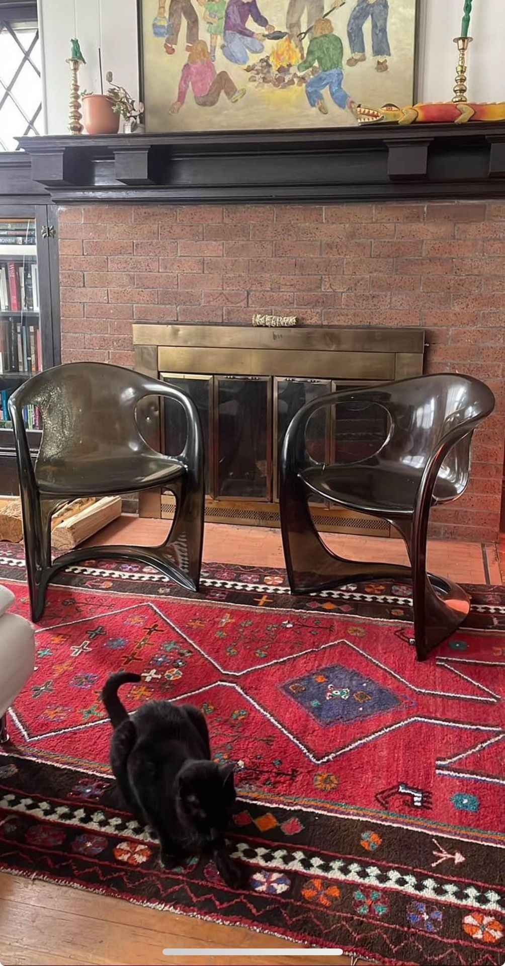 PAIR VINTAGE LUCITE CHAIRS