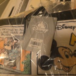 Disney Mickey Mouse and Minnie Mouse comic strip canvas tote bag. 