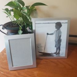Burnes Of Boston & Carr: Silver Duo Picture Frames