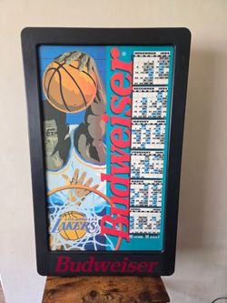 1994/95 NBA Los Angeles Lakers season Budweiser Light Display Bar Store Basketball