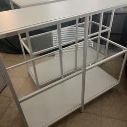 Two Shelves With Glass Or Tv Stand  Multi Use 