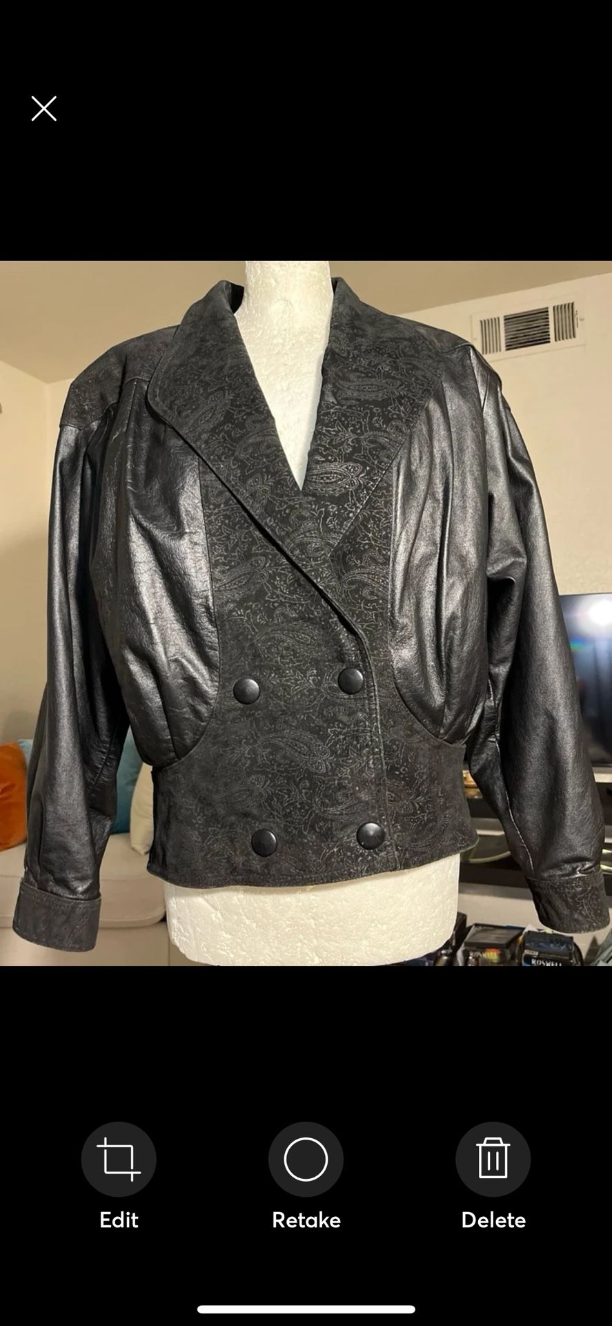 Wilson’s Black Leather Waistcoat 