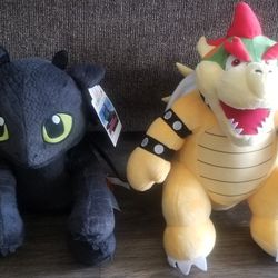 Collectibles Build a Bear Workshop Bowser And Night Fury Dragon 
