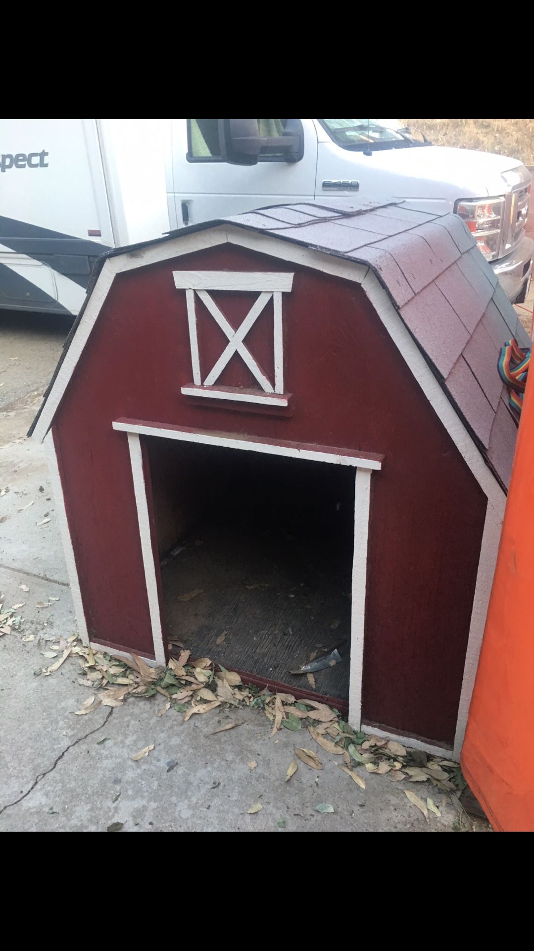 Custom Built Red Barn Big Dog -or Pig House