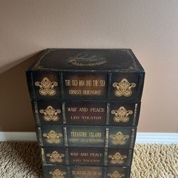 Book Spine End Table Used 