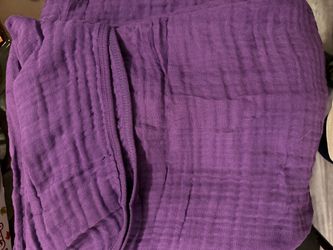 Purple Muslin Cotton Blanket