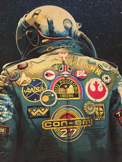 Astronaut Space Star Wars Star Trek Art Poster