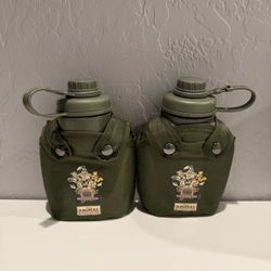 walt disneyworld animal kingdom safari souvenir water bottle canteen flask