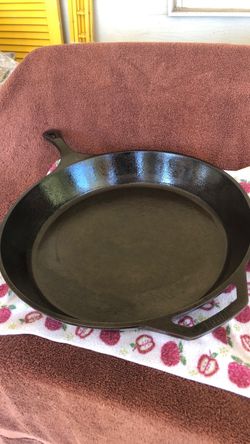 Vintage Lodge 14SK very large 15in cast iron skillet USA (Large Camp Fryer)