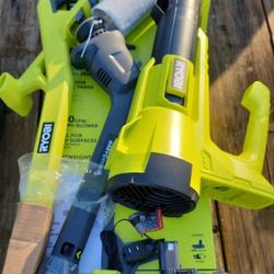 Ryobi 18V blower, weed wacker/eater/trimmer, battery, charger