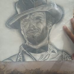 Hand Drawing Of Clint Eastwood 