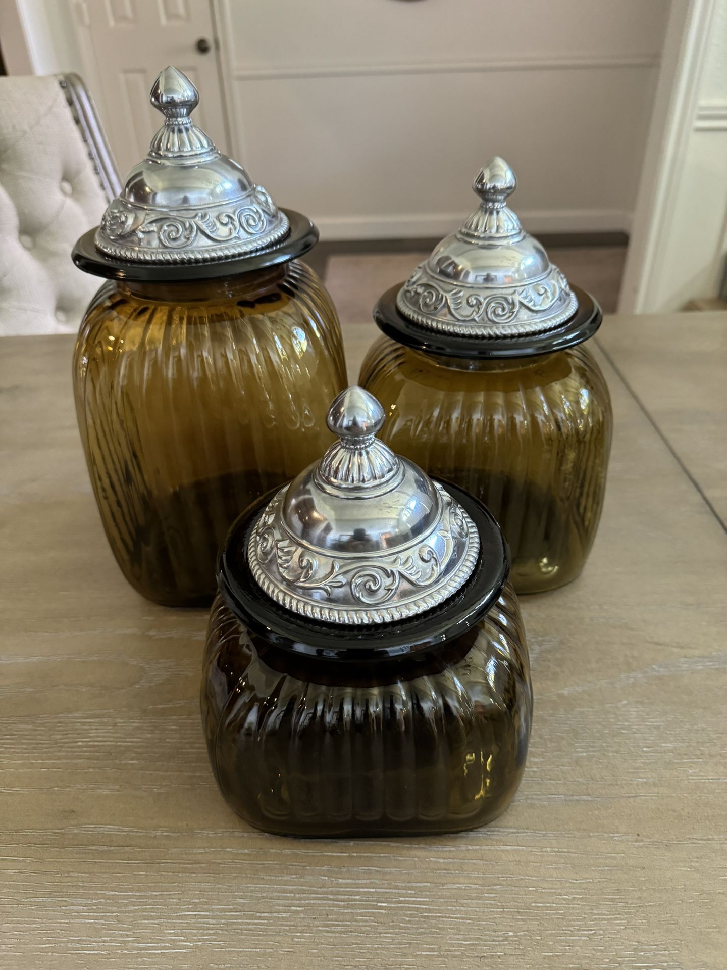 Glass Canisters Set